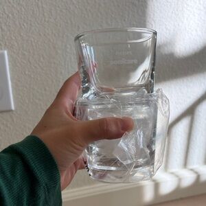 Replacement New Clear Glass Toothbrush Rinse Cup